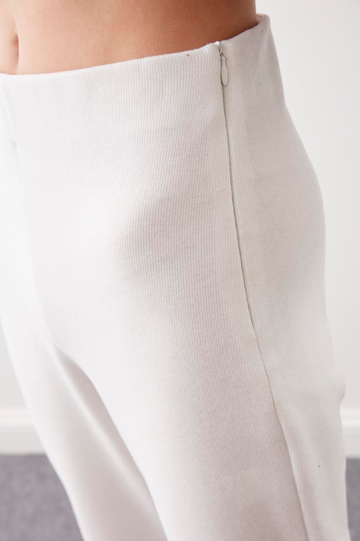 HIGH ELASTANE WAIST KNITTED TROUSERS