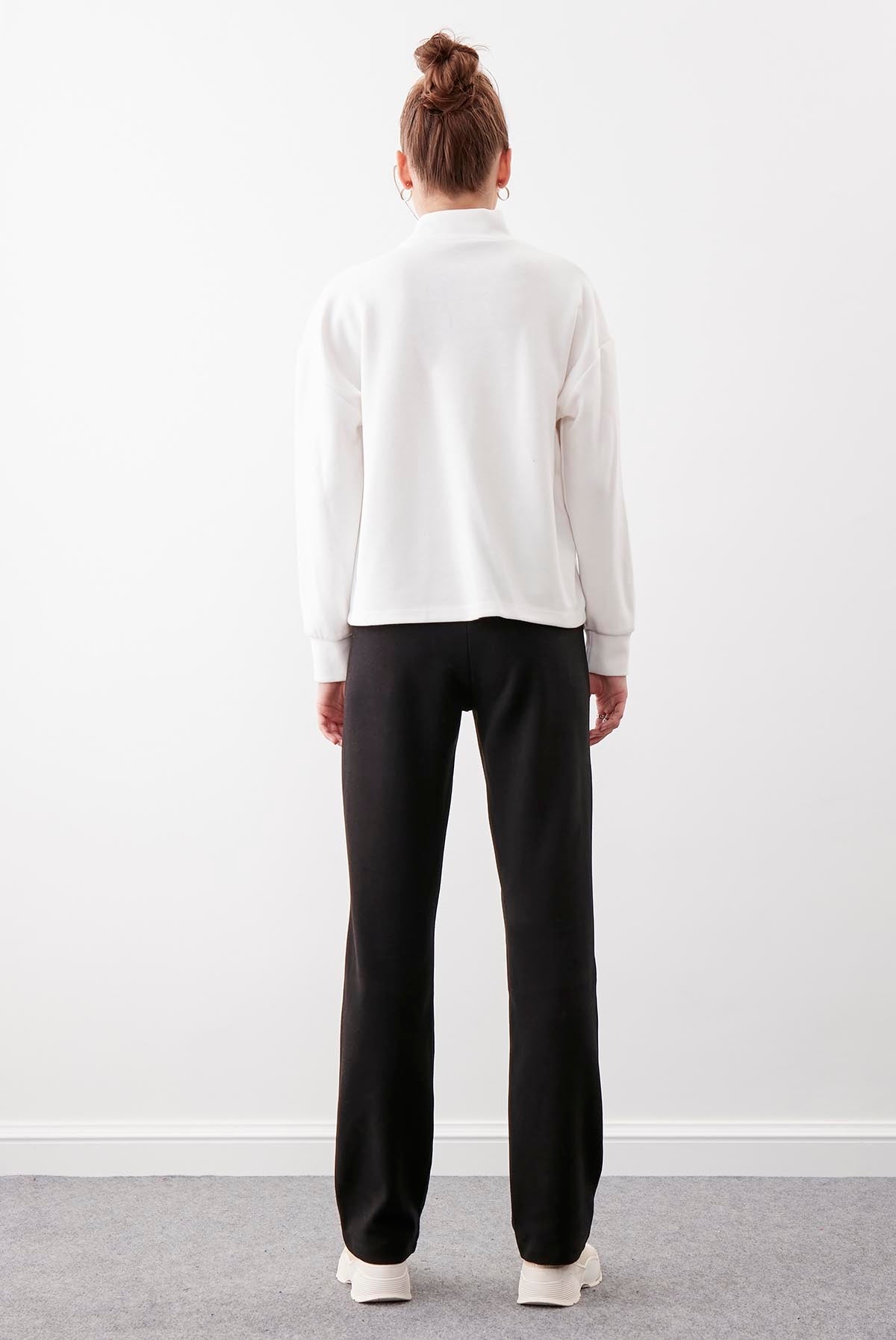 HIGH ELASTANE WAIST KNITTED TROUSERS