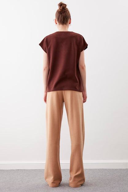 HIGH WAIST KNITTED TROUSERS
