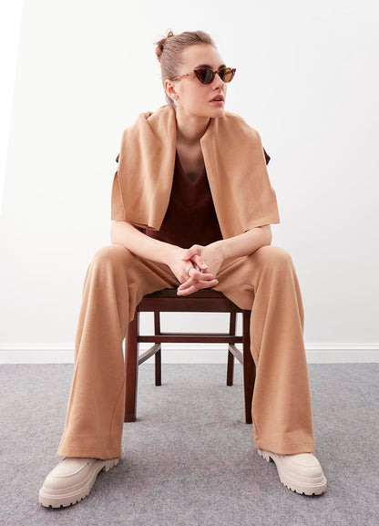HIGH WAIST KNITTED TROUSERS