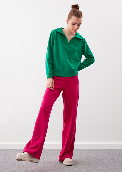HIGH WAIST KNITTED TROUSERS
