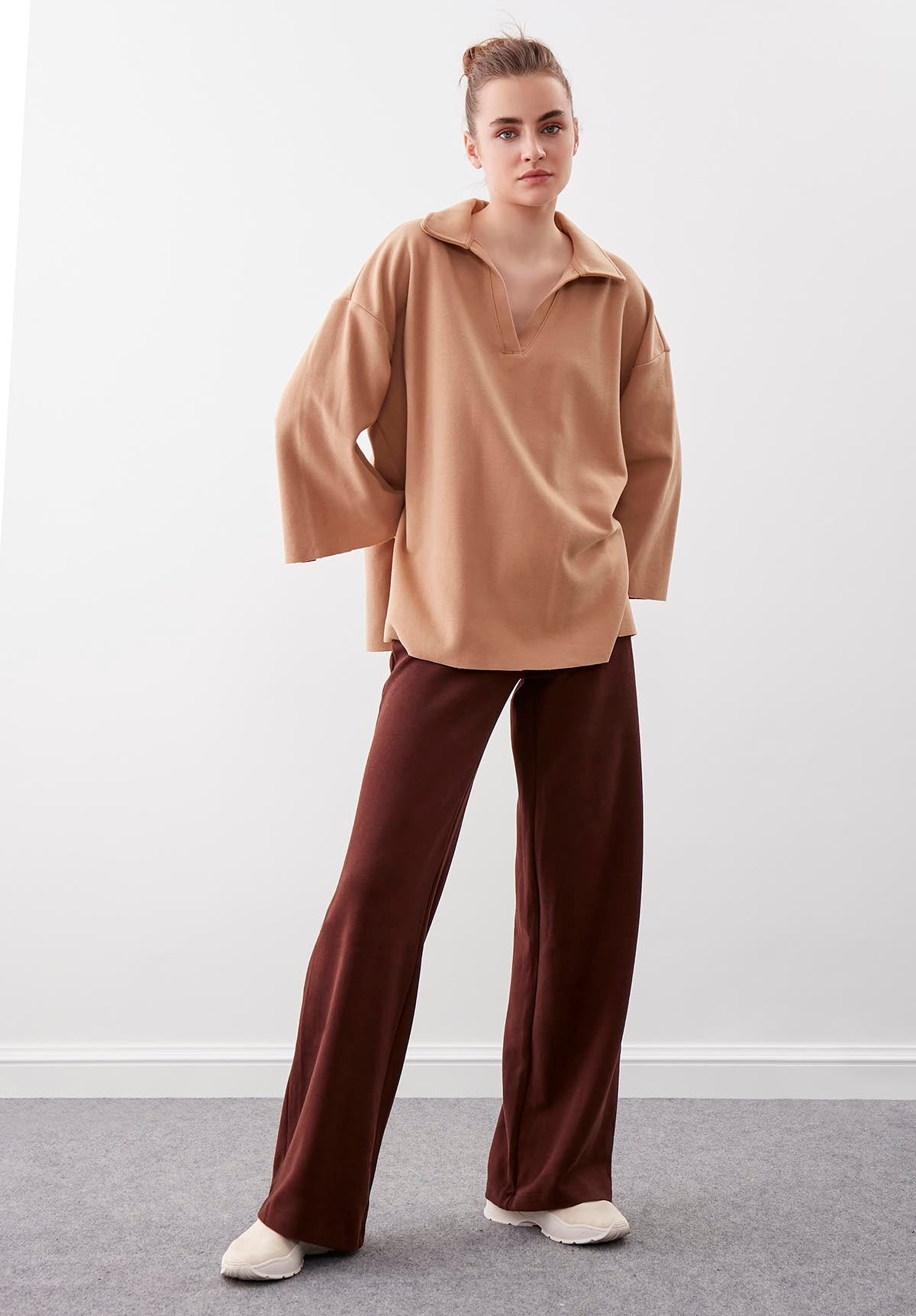 HIGH WAIST KNITTED TROUSERS