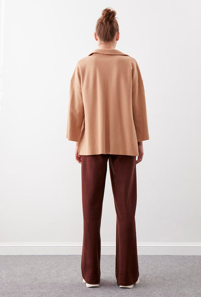 HIGH WAIST KNITTED TROUSERS