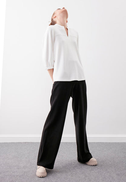 HIGH WAIST KNITTED TROUSERS