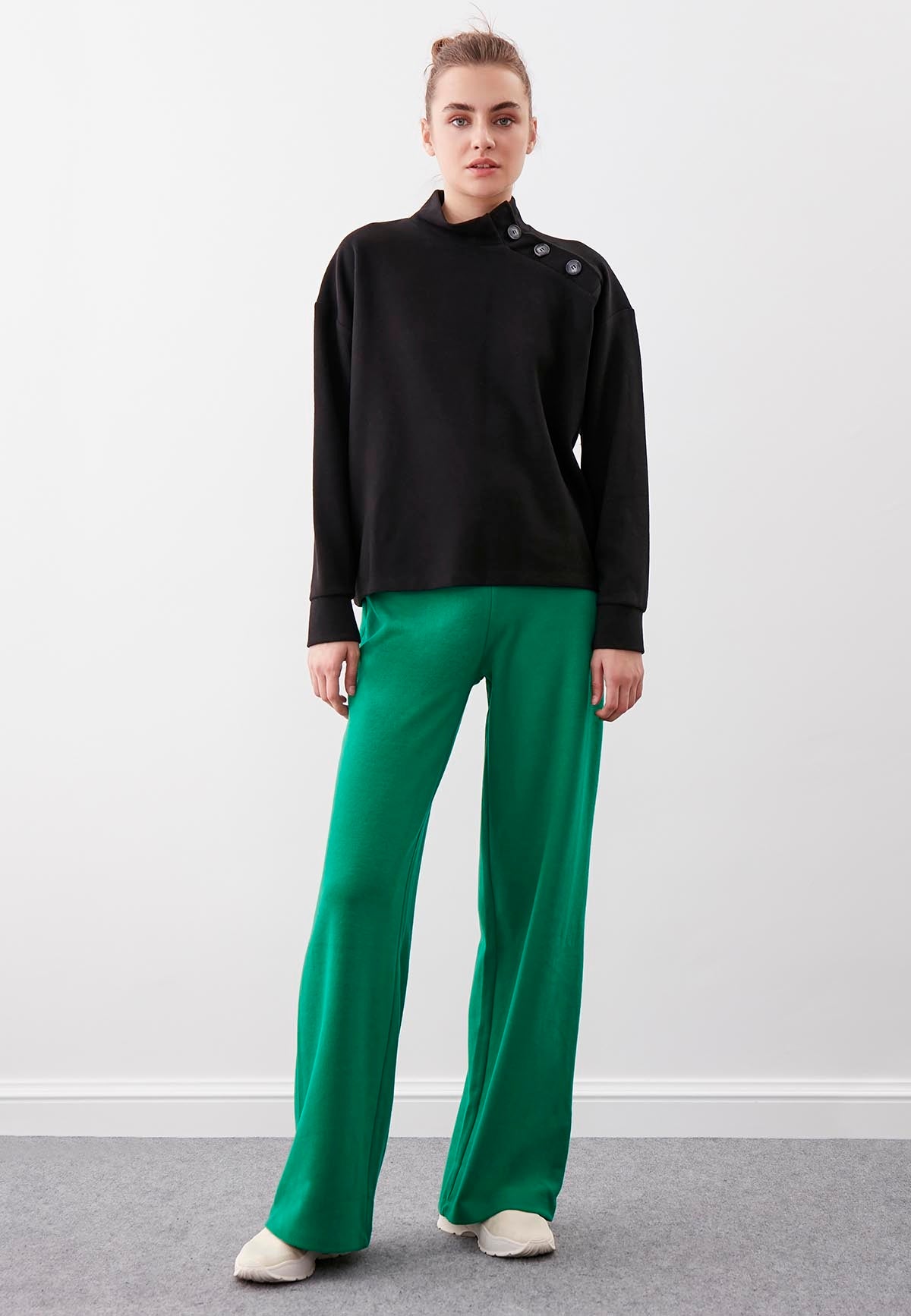 HIGH WAIST KNITTED TROUSERS