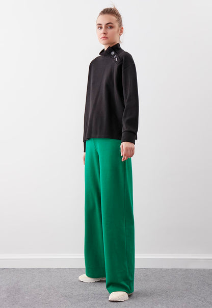 HIGH WAIST KNITTED TROUSERS