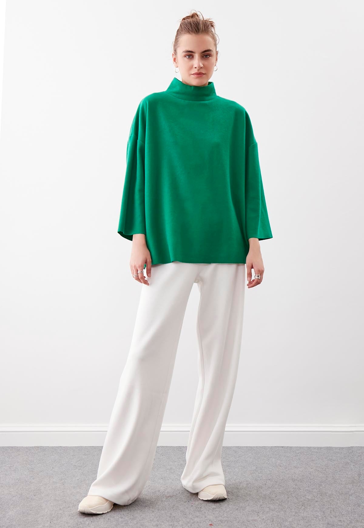 HIGH WAIST KNITTED TROUSERS