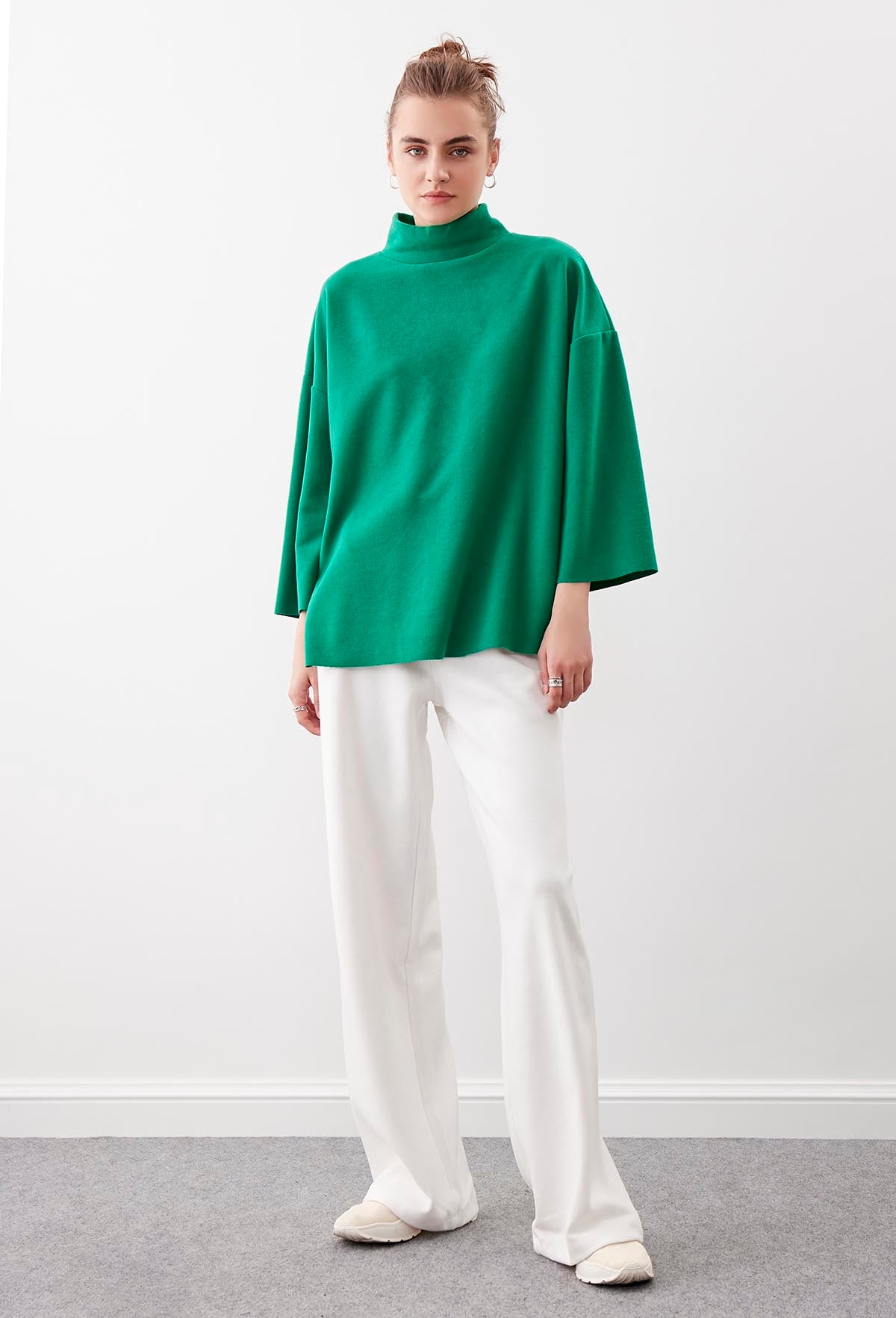 HIGH WAIST KNITTED TROUSERS