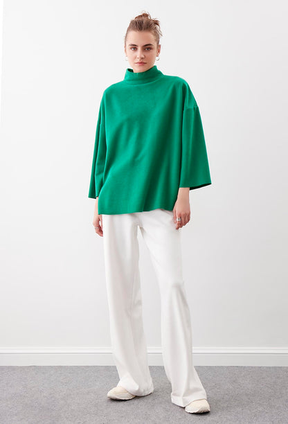 HIGH WAIST KNITTED TROUSERS
