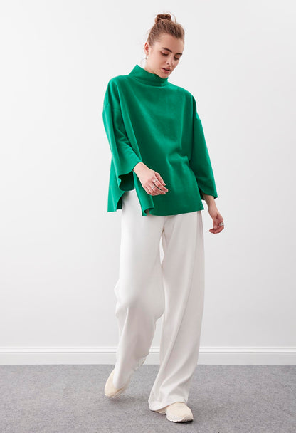 HIGH WAIST KNITTED TROUSERS