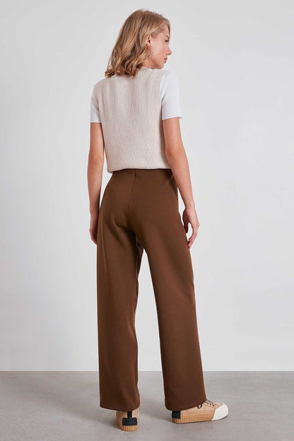 HIGH WAIST KNITTED TROUSERS