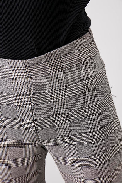 HIGH WAIST PLAID TROUSERS