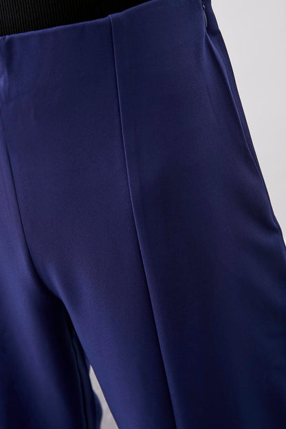 HIGH WAIST ZIP STITCH DETAILED TROUSERS