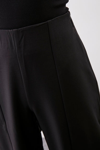 HIGH WAIST ZIP STITCH DETAILED TROUSERS