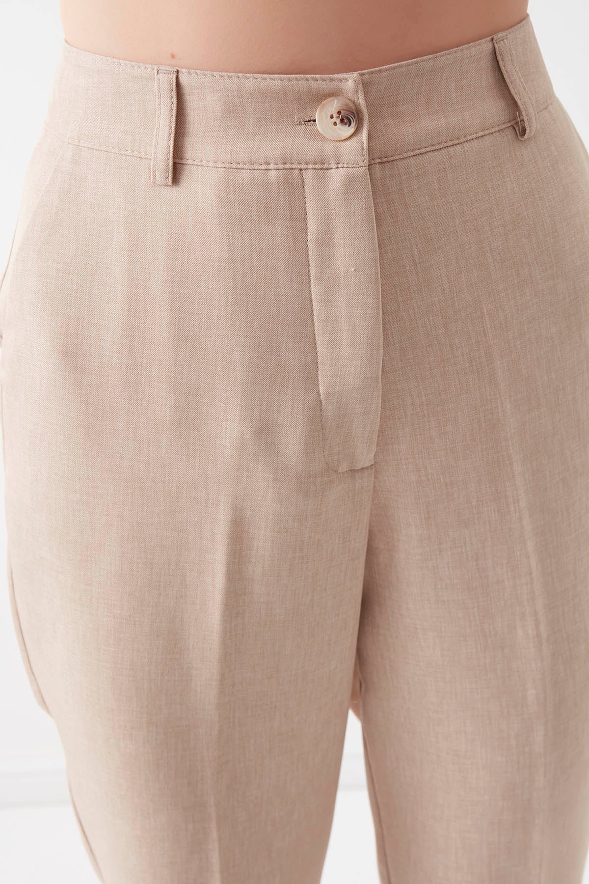 HIGH WAIST CROP CLIP TROUSERS