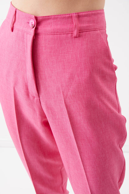 HIGH WAIST CROP CLIP TROUSERS