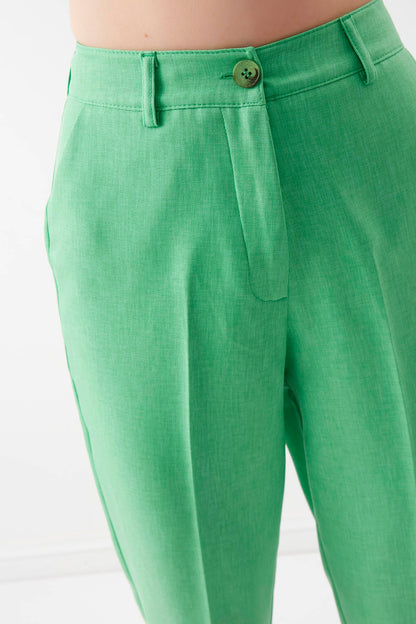 HIGH WAIST CROP CLIP TROUSERS