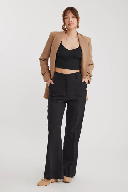 HIGH WAIST SPANISH CLOTH TROUSERS