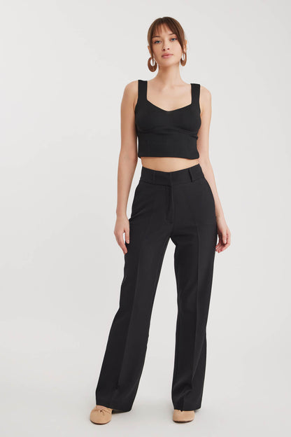 HIGH WAIST SPANISH CLOTH TROUSERS