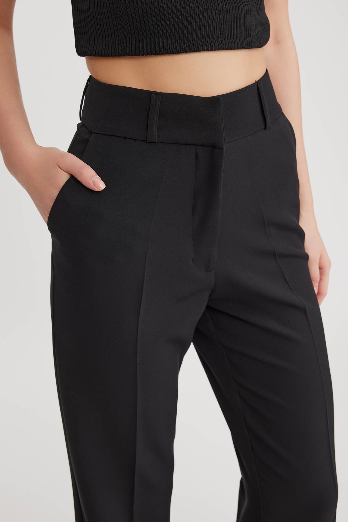 HIGH WAIST SPANISH CLOTH TROUSERS