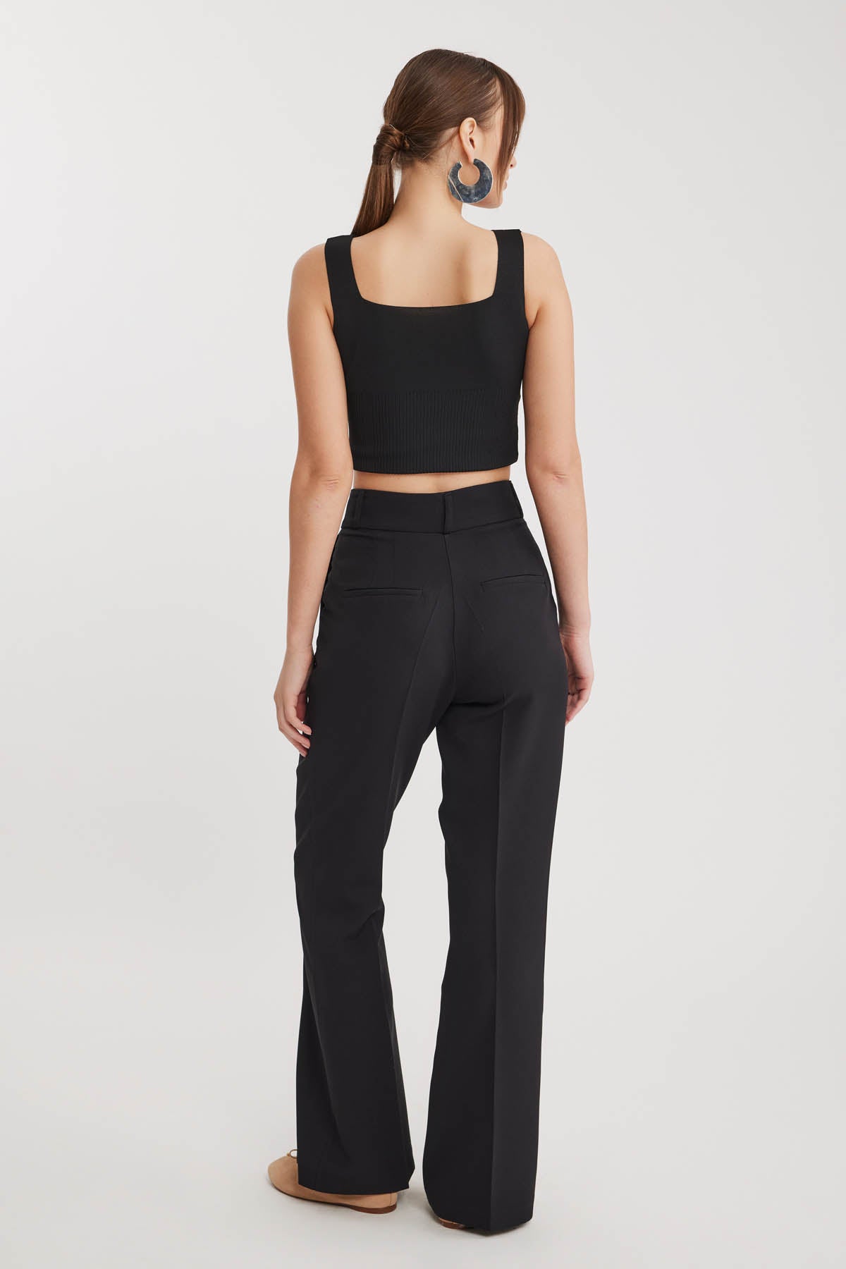 HIGH WAIST SPANISH CLOTH TROUSERS