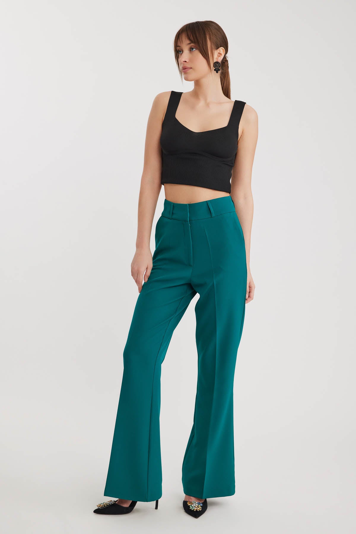 HIGH WAIST SPANISH CLOTH TROUSERS