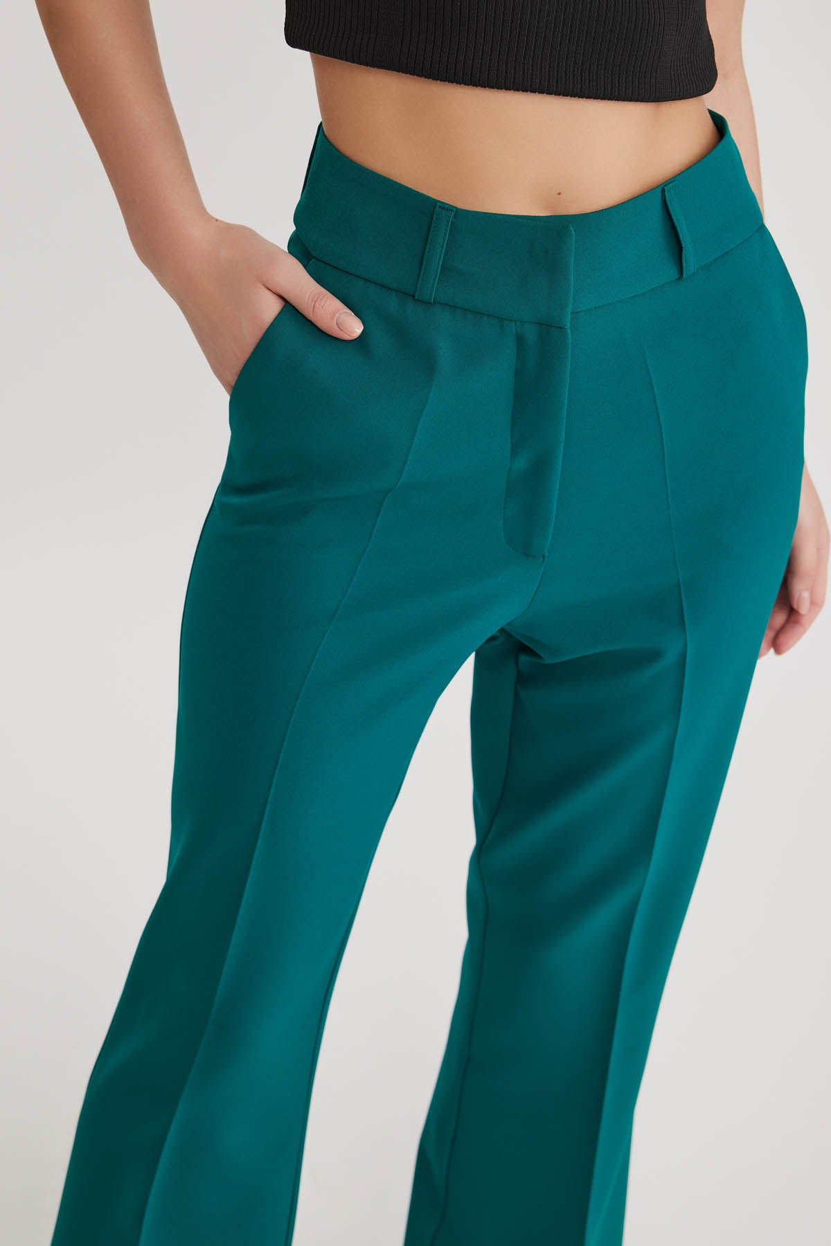 HIGH WAIST SPANISH CLOTH TROUSERS