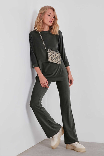 HIGH WAIST SPANISH KNITTED TROUSERS