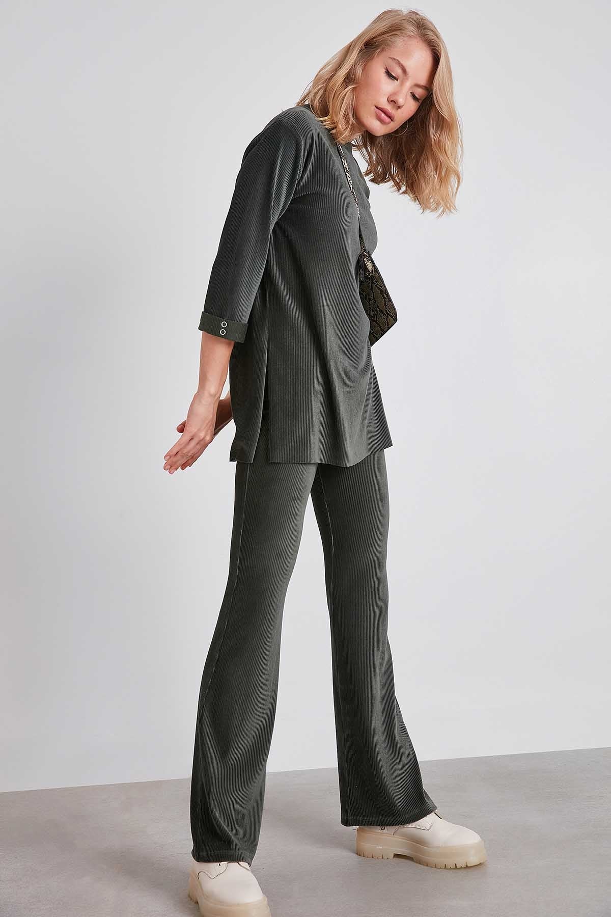 HIGH WAIST SPANISH KNITTED TROUSERS
