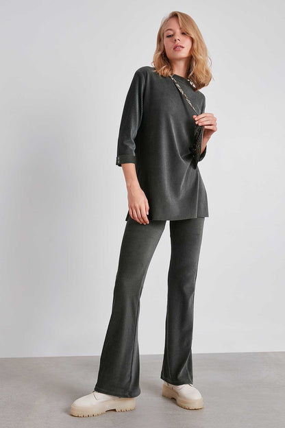 HIGH WAIST SPANISH KNITTED TROUSERS