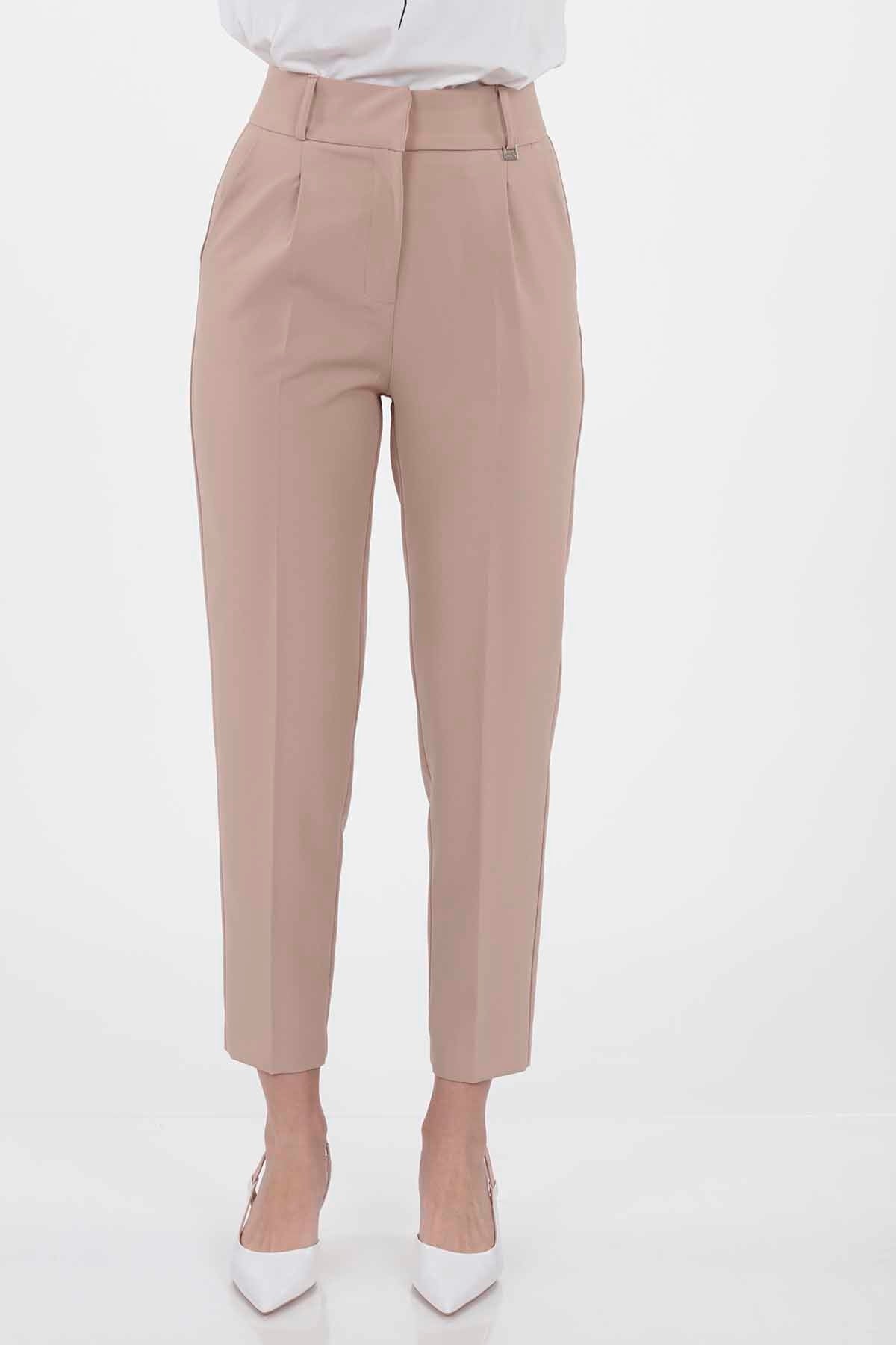 HIGH WAIST FABRIC TROUSERS
