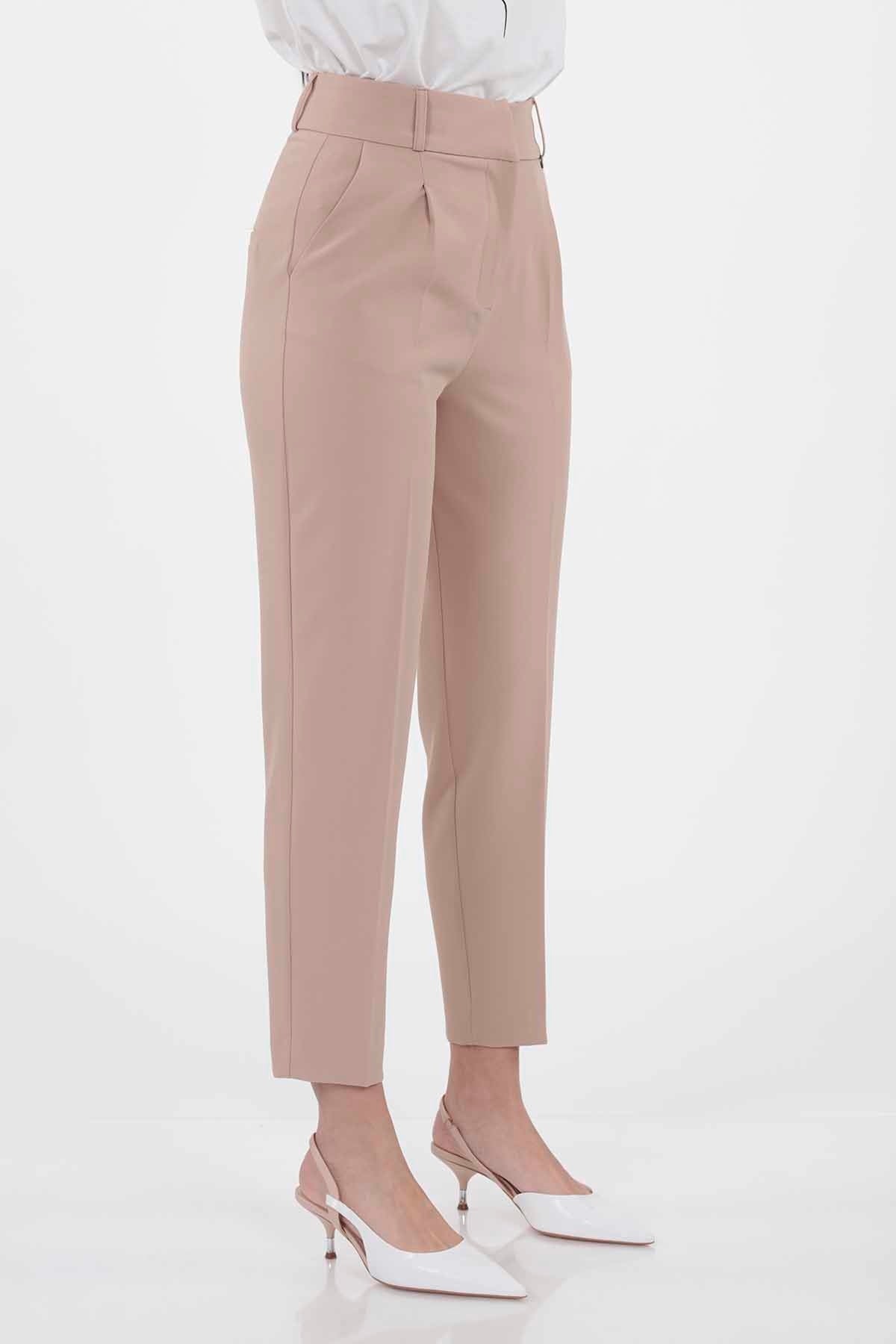 HIGH WAIST FABRIC TROUSERS