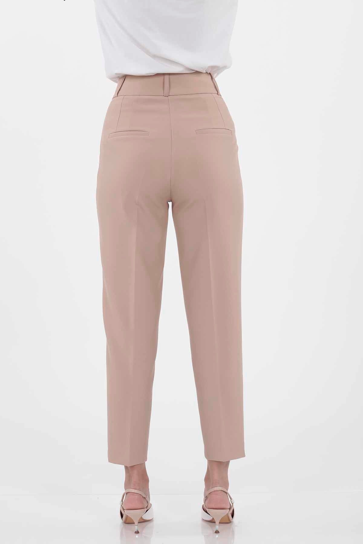 HIGH WAIST FABRIC TROUSERS