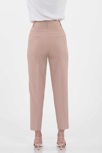 HIGH WAIST FABRIC TROUSERS