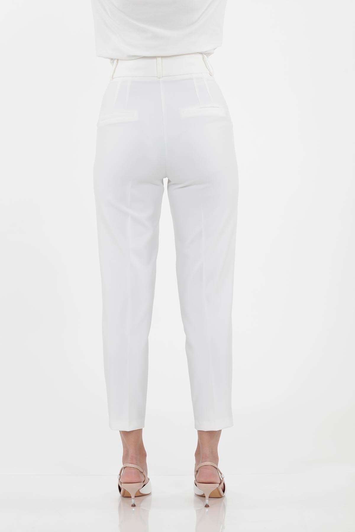 HIGH WAIST FABRIC TROUSERS