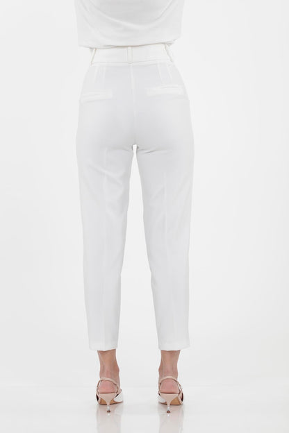 HIGH WAIST FABRIC TROUSERS