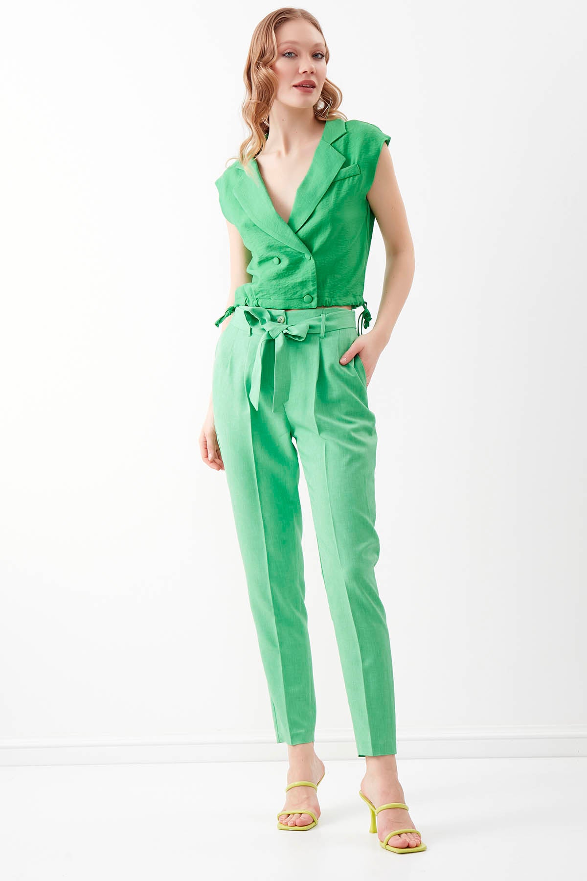 HIGH BELT TROUSERS