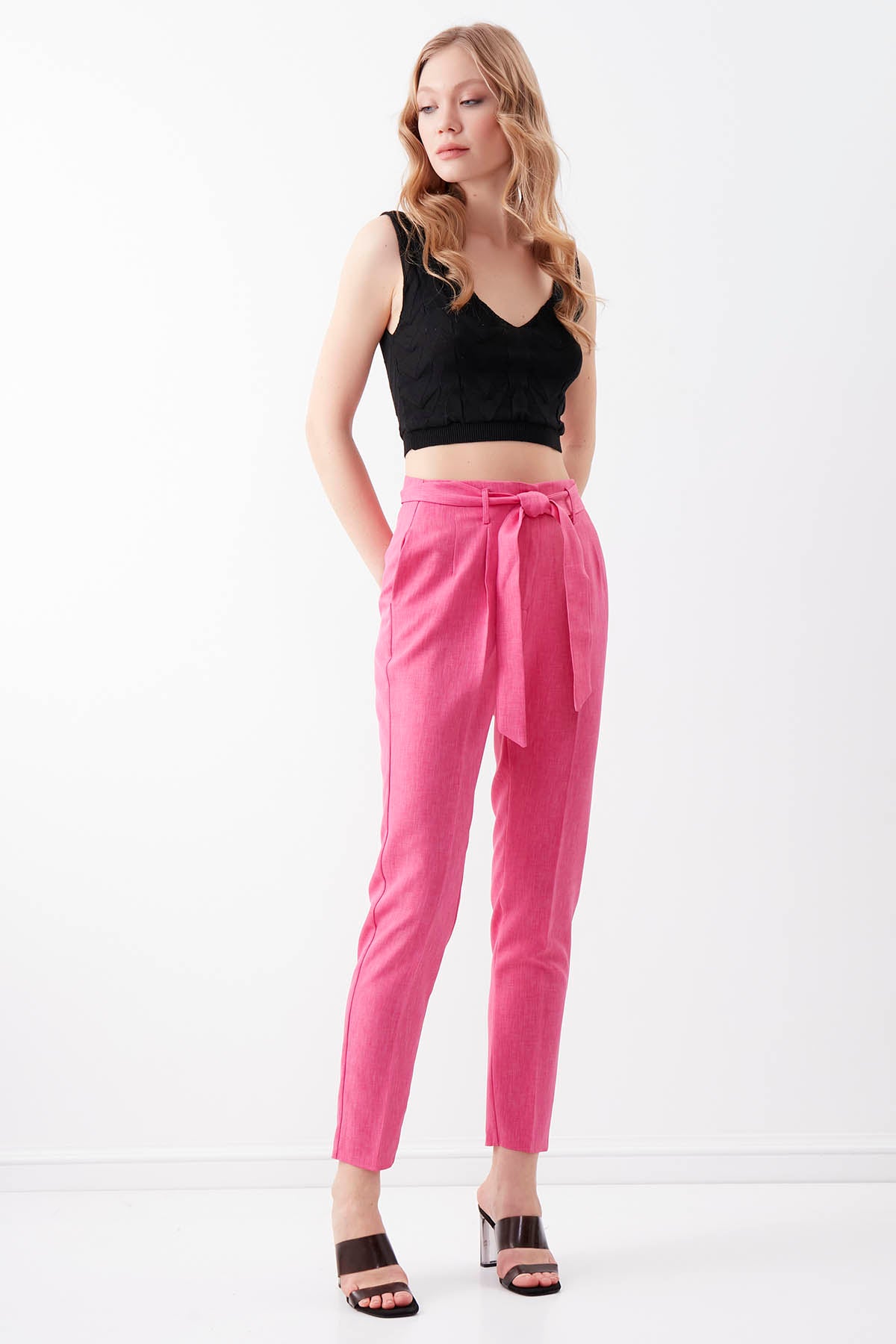HIGH BELT TROUSERS