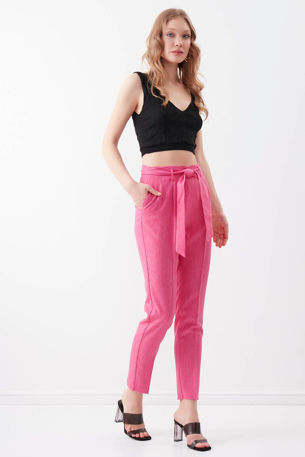 HIGH BELT TROUSERS