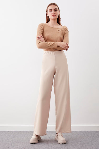 HIGH-WAIST PALAZZO TROUSERS