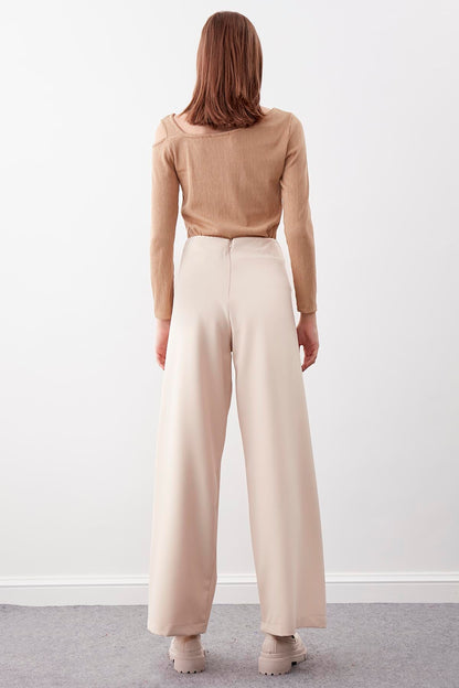 HIGH-WAIST PALAZZO TROUSERS