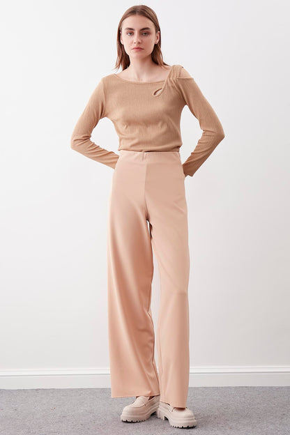 HIGH-WAIST PALAZZO TROUSERS