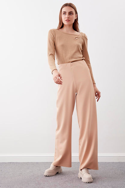 HIGH-WAIST PALAZZO TROUSERS