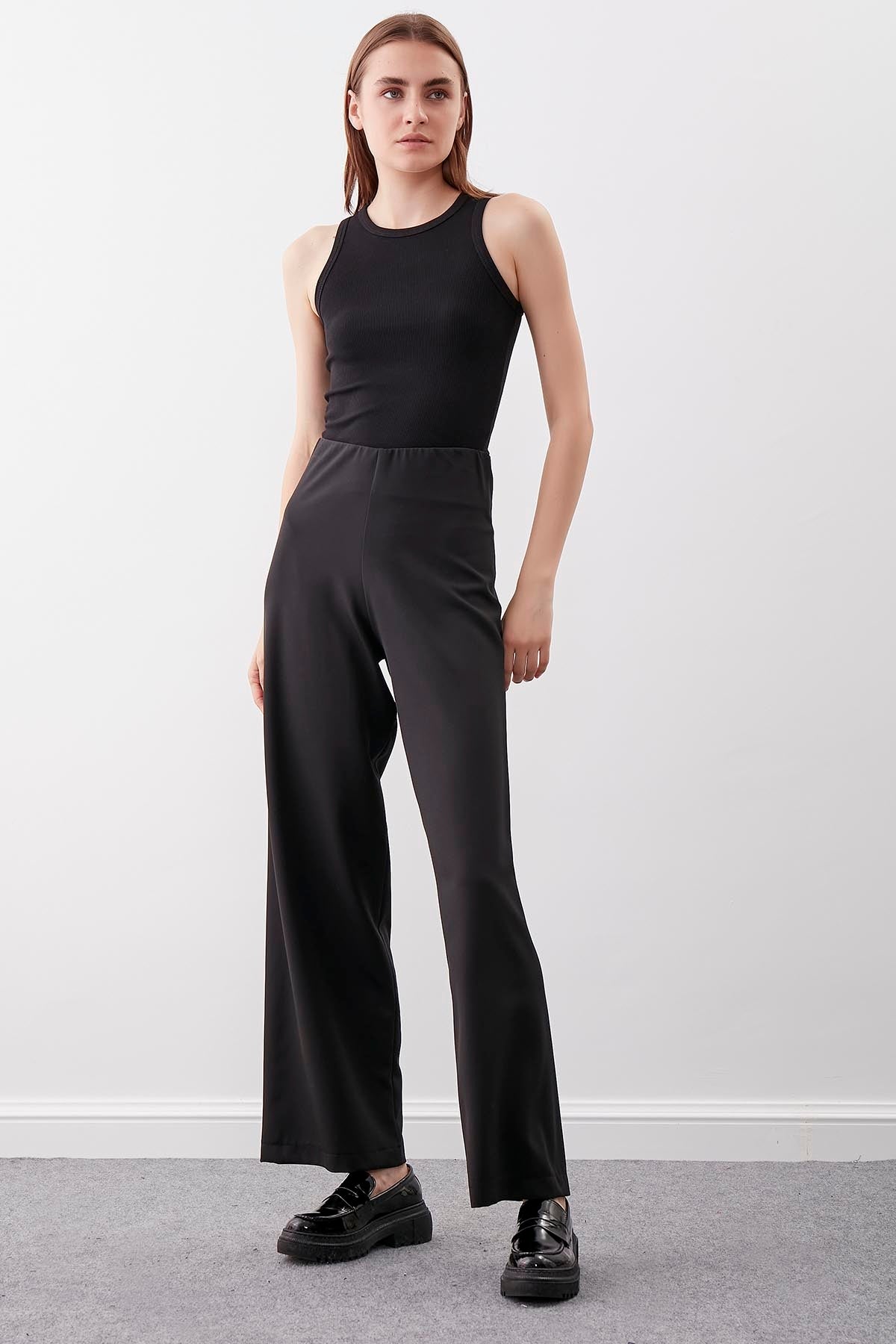 HIGH-WAIST PALAZZO TROUSERS