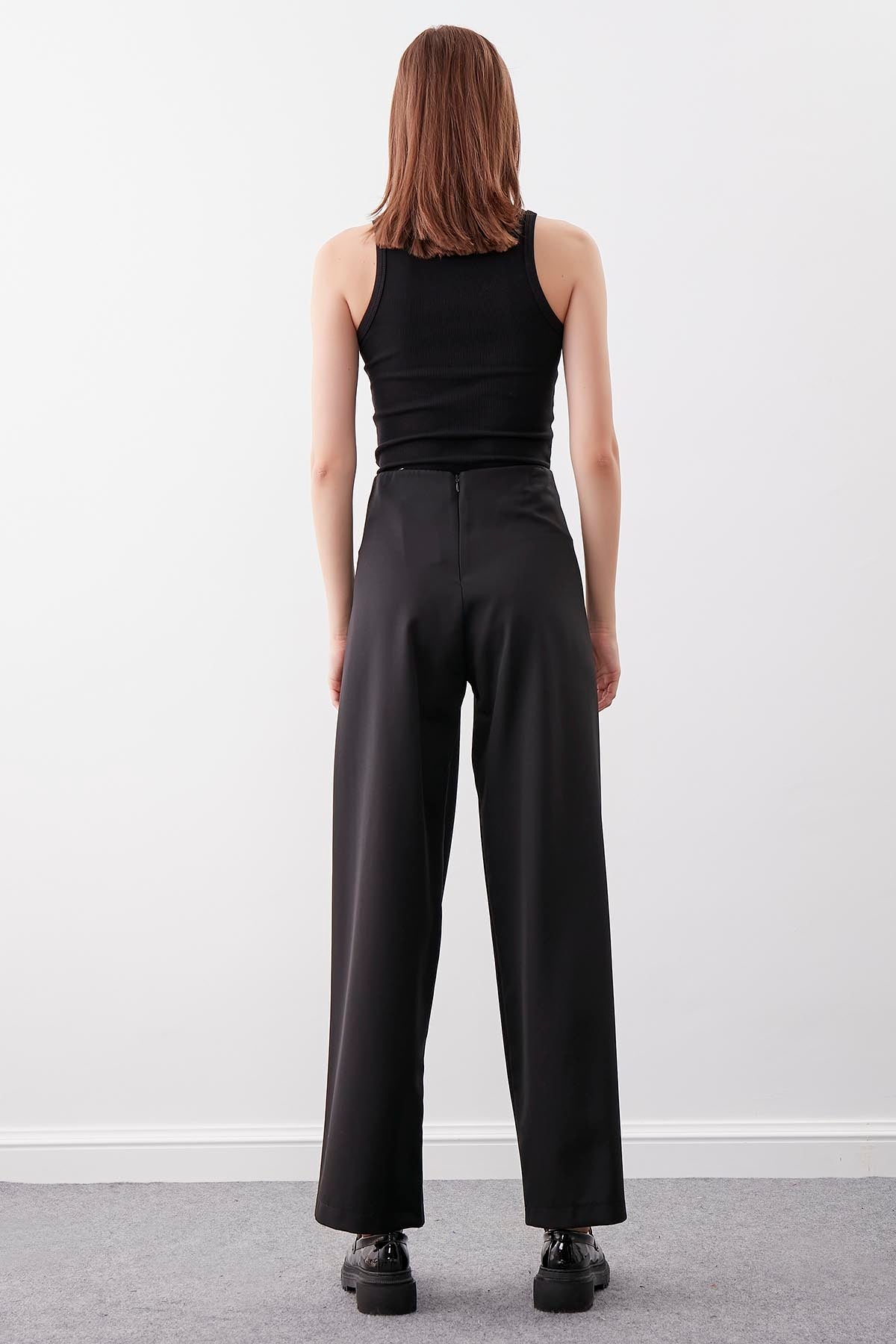 HIGH-WAIST PALAZZO TROUSERS