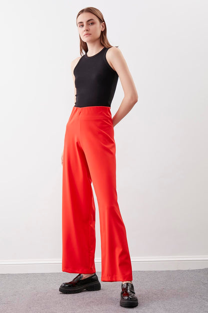 HIGH-WAIST PALAZZO TROUSERS