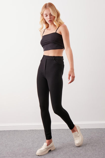 HIGH-WAIST TIGHTS TROUSERS