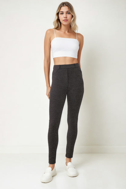 HIGH-WAIST TIGHTS TROUSERS