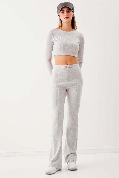 ROUND COLLAR CROP BLOUSE