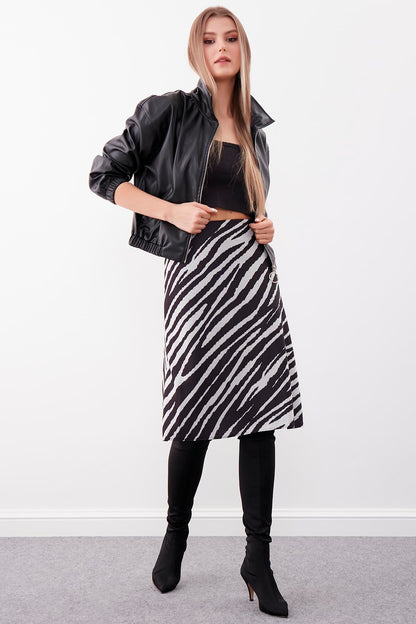 ZEBRA PATTERN SKIRT